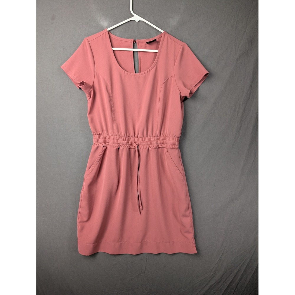32 Degrees Cool Womens Short Sleeve Elastic Waist‎ Dress Pink Small 5229